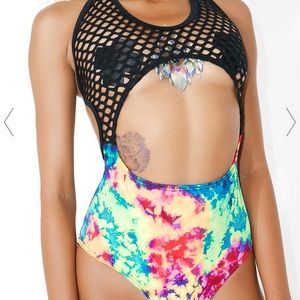 Rave with mi gente tortura bodysuit rave M soldout